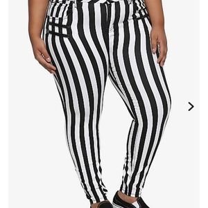 Striped skinny jeans